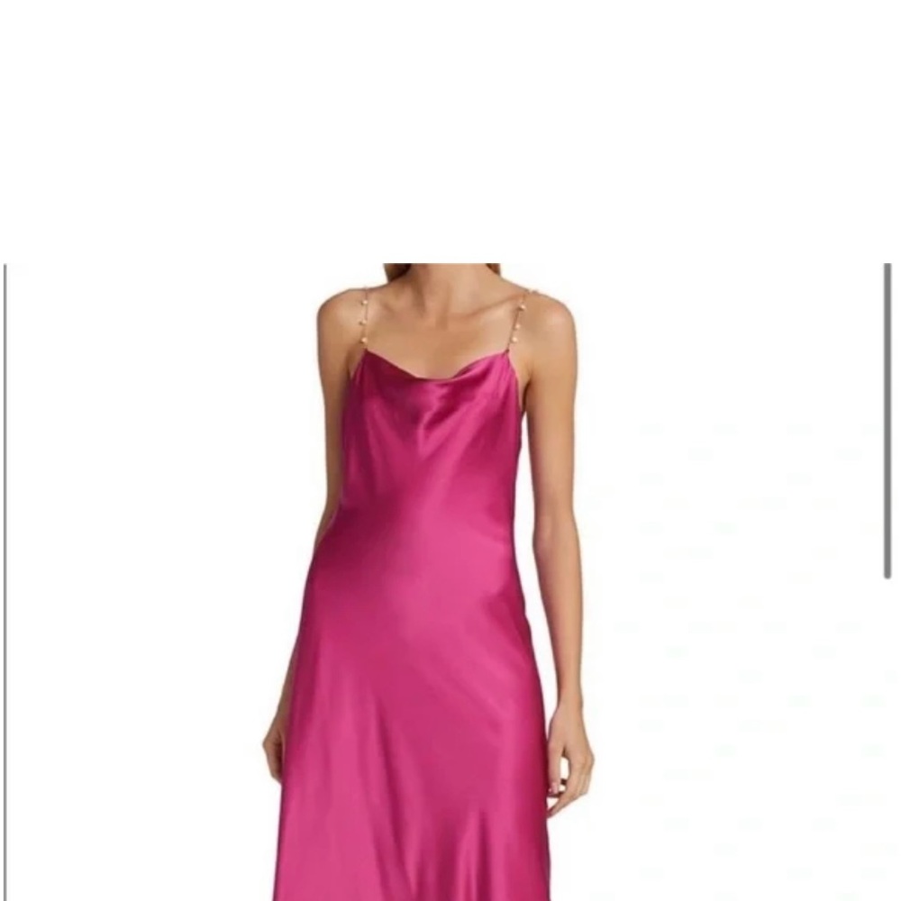 Chic Fuchsia Satin Chemise